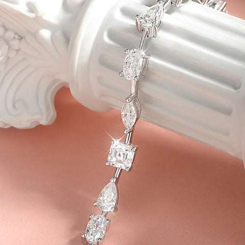 Smyoue 18K Gold Plated All Moissanite
