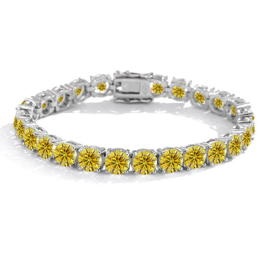 5mm Original Gray Yellow Moissanite Tennis Bracelets