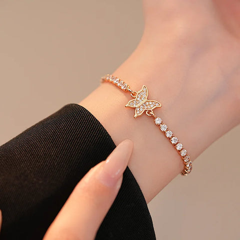 Zircon Butterfly Bracelet