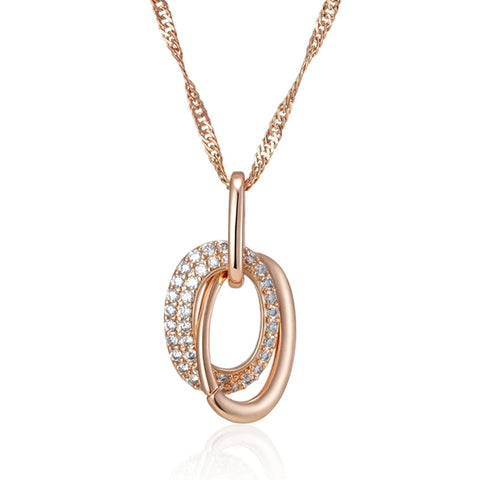 Wbmqda Double Hoop Zircon Earrings