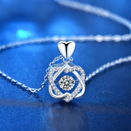 0.5 Carat Real Moissanite Pendant Necklace
