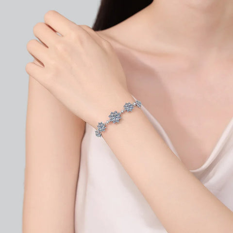 925 Silver 2.6 Carat Moissanite Bracelet