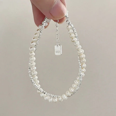 Fashion 925 Sterling Silver Pearl Bracelets