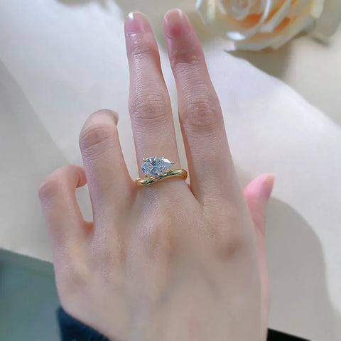 Pear Cut 925 Sterling Silver 7*11MM 2ct