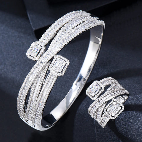 Double Layer Open Hand Bracelet