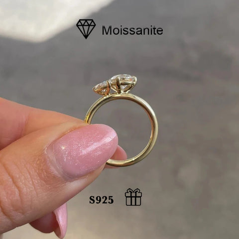 925 silver classic Mosan diamond ring