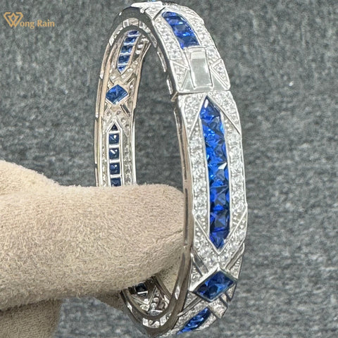 Wong Rain Vintage 100% 925 Sterling Silver Sapphire