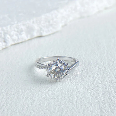 NeeTim 0.5/1CT Moissanite Diamond Rings
