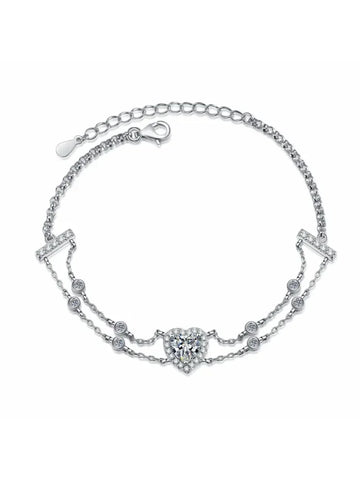 Moissanite Charm Bracelet