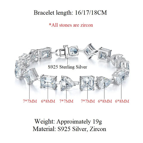 Zircon High Carbon Diamond Sparkly Bracelet