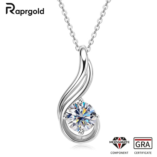 RAPRGOLD GRA Certified 2CT Solitaire Moissanite