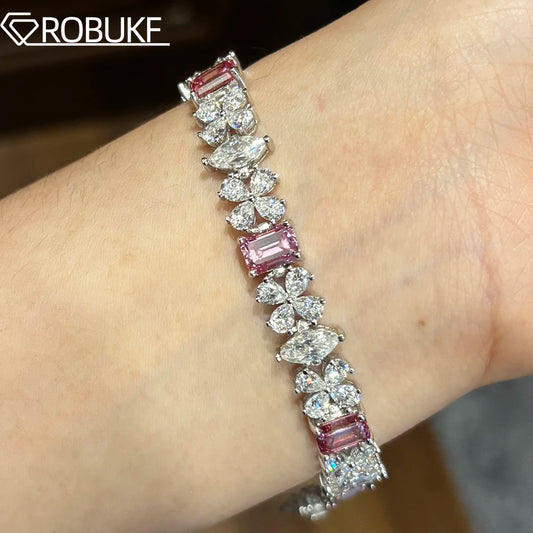 D Color Full Moissanite Diamond Tennis Bracelet