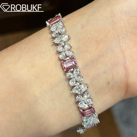 D Color Full Moissanite Diamond Tennis Bracelet