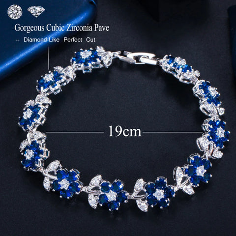 ThreeGraces Beautiful Light Blue Cubic Zirconia