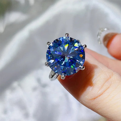 Round Cut 5ct Pink Moissanite Diamond Ring
