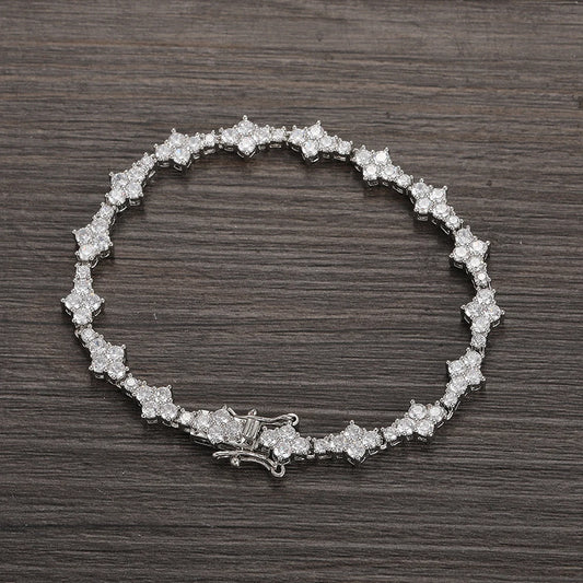 Iced Out Fashion Brass zircon Bracelet