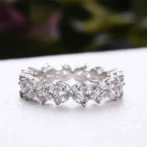 Stackable Full Moissanite Eternity Rings