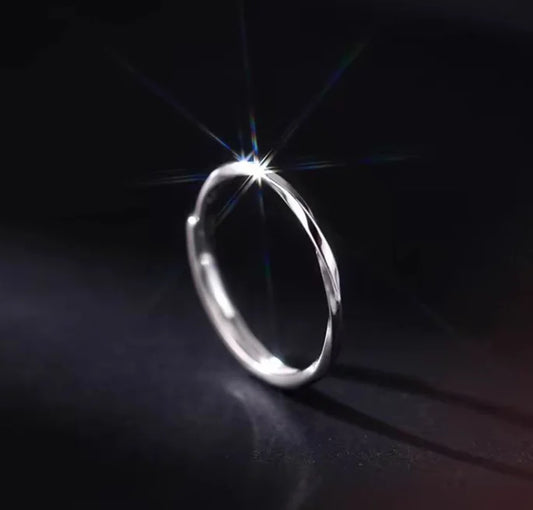 2025 New Silver Color Round Plain Ring