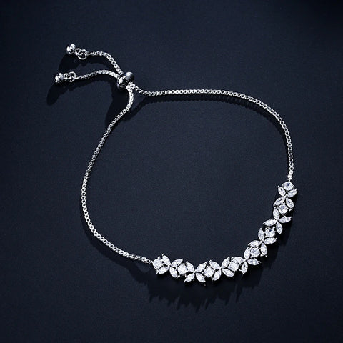 Zircon Flowers Adjustable Charm Bracelets