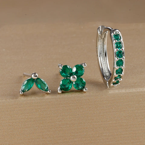 3PCS Stainless Steel Earrings