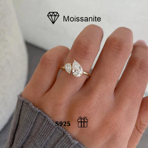 925 silver classic Mosan diamond ring