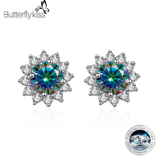 Butterflykiss 0.5 Carat D Color Moissanite Stud Earrings