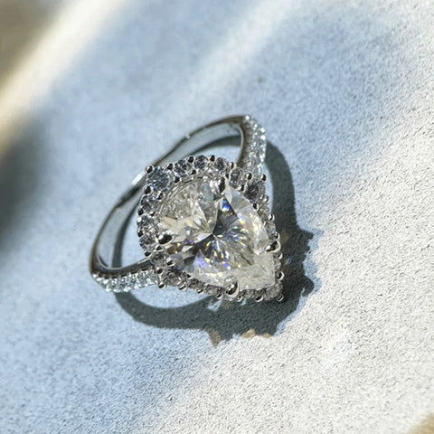 Vinregem 3EX VVS1 D Moissanite Diamond Ring