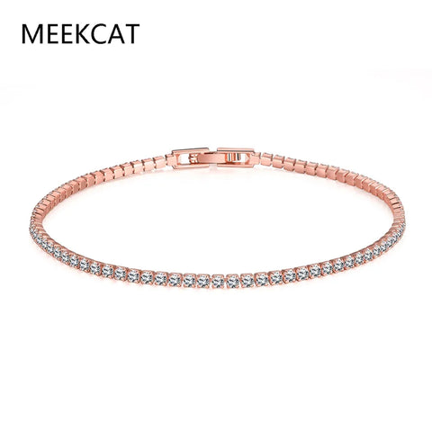 Real 3MM D VVS Moissanite Tennis Bracelet