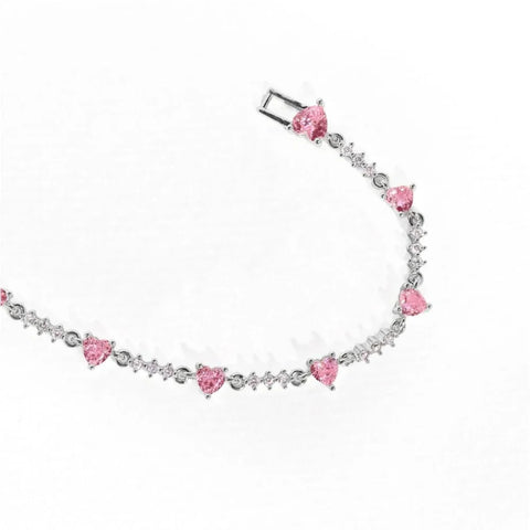 Exquisite Sweet Pink Zircon Bracelet