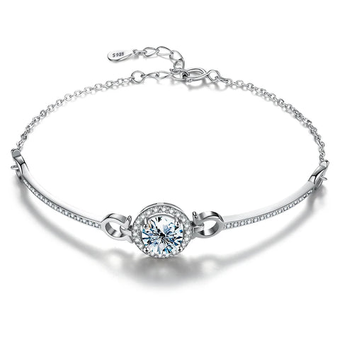 Moissanite Diamond Round Tennis Bracelet