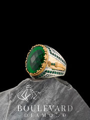 خاتم زمرد أخضر - BOLEVARD RING